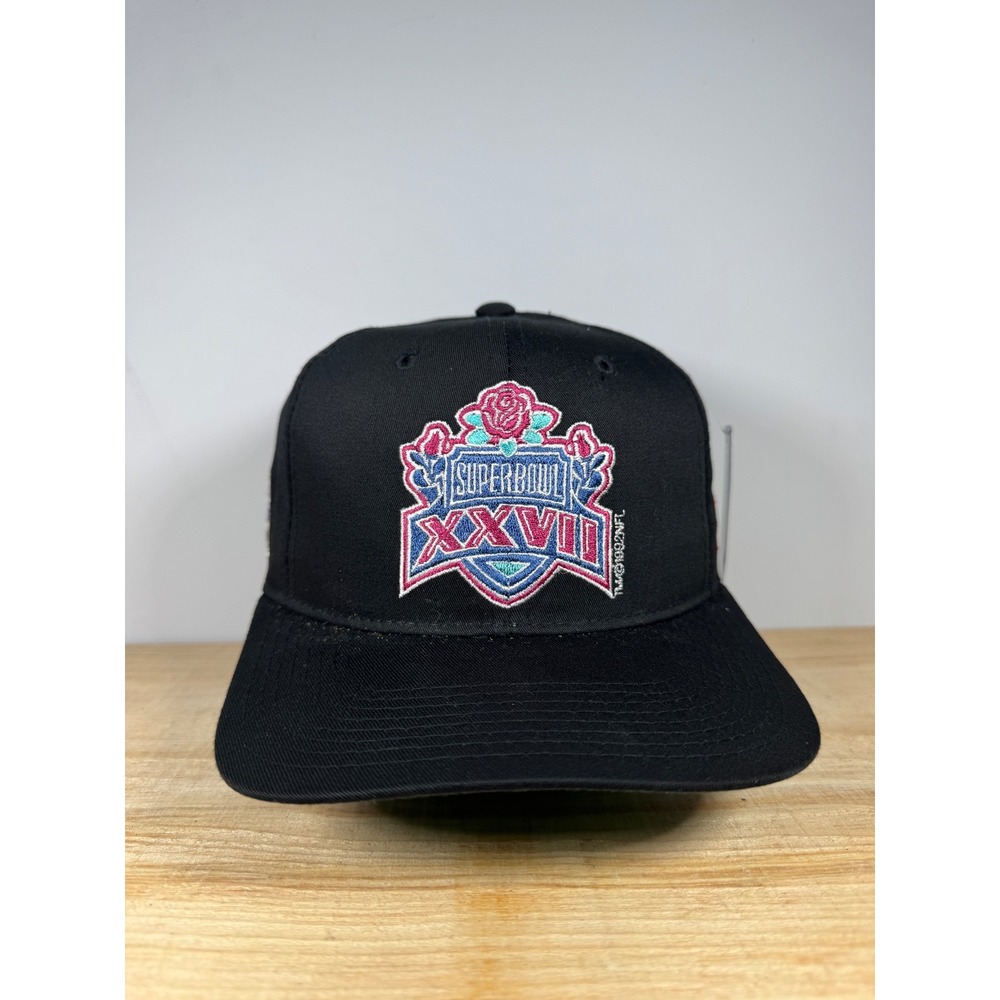 Super Bowl XXVII Hat Mens OSFA Black Vintage 90s Starter Snapback NFL Deadstock